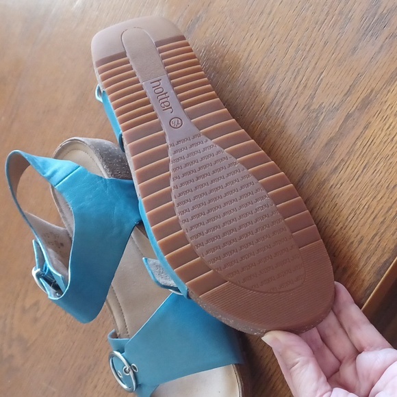 Sandals womens hotter baby blue leather size 9.5 - Picture 4 of 4
